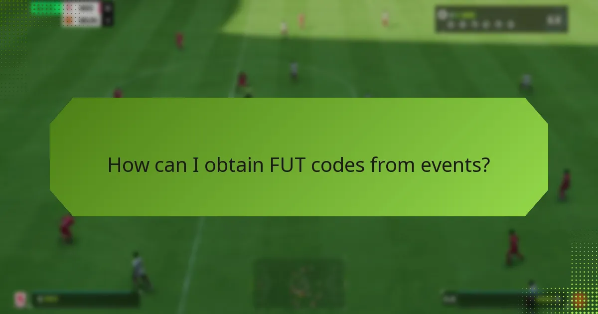 How can I obtain FUT codes from events?