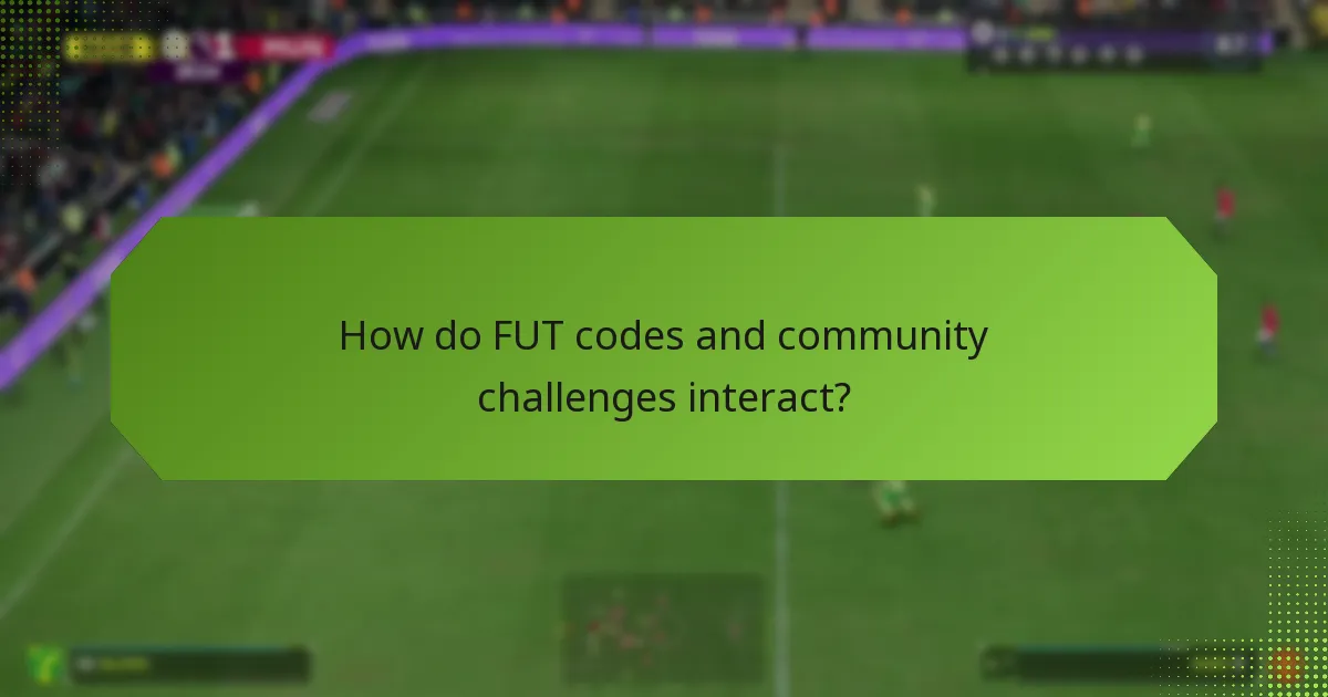 How do FUT codes and community challenges interact?