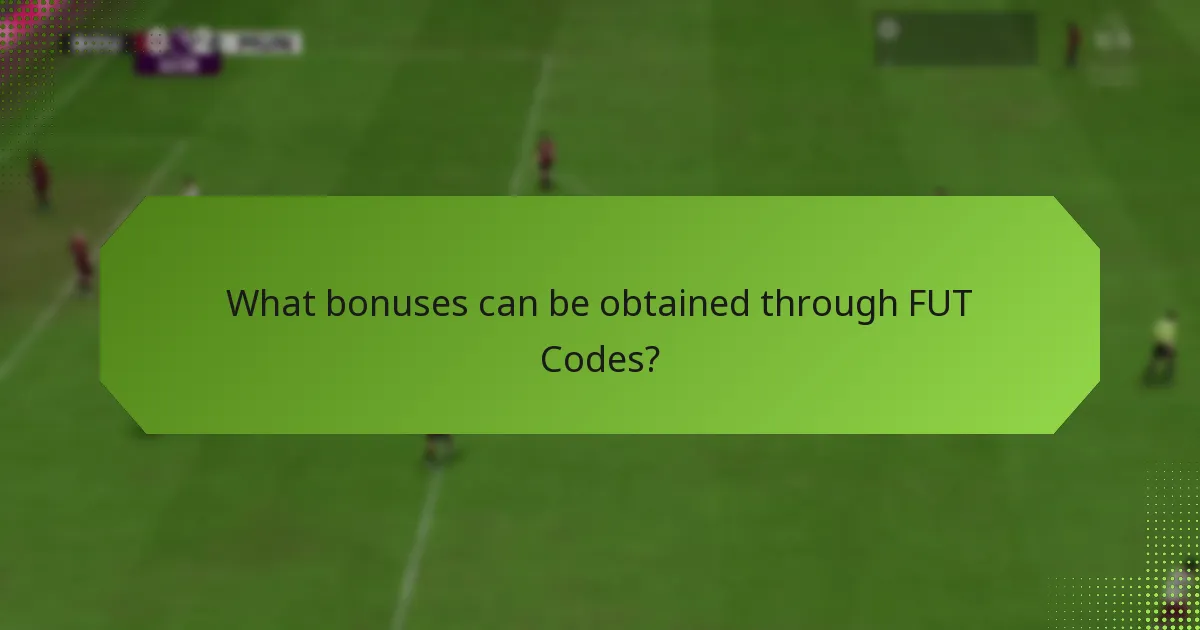 What bonuses can be obtained through FUT Codes?