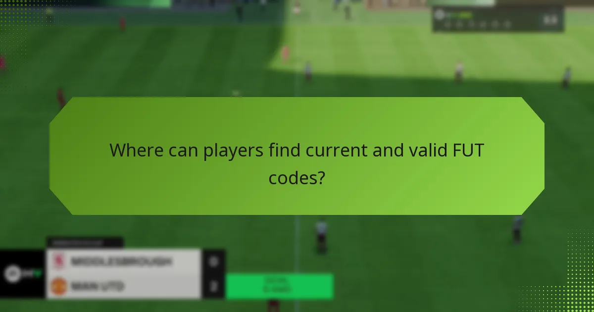 Where can players find current and valid FUT codes?