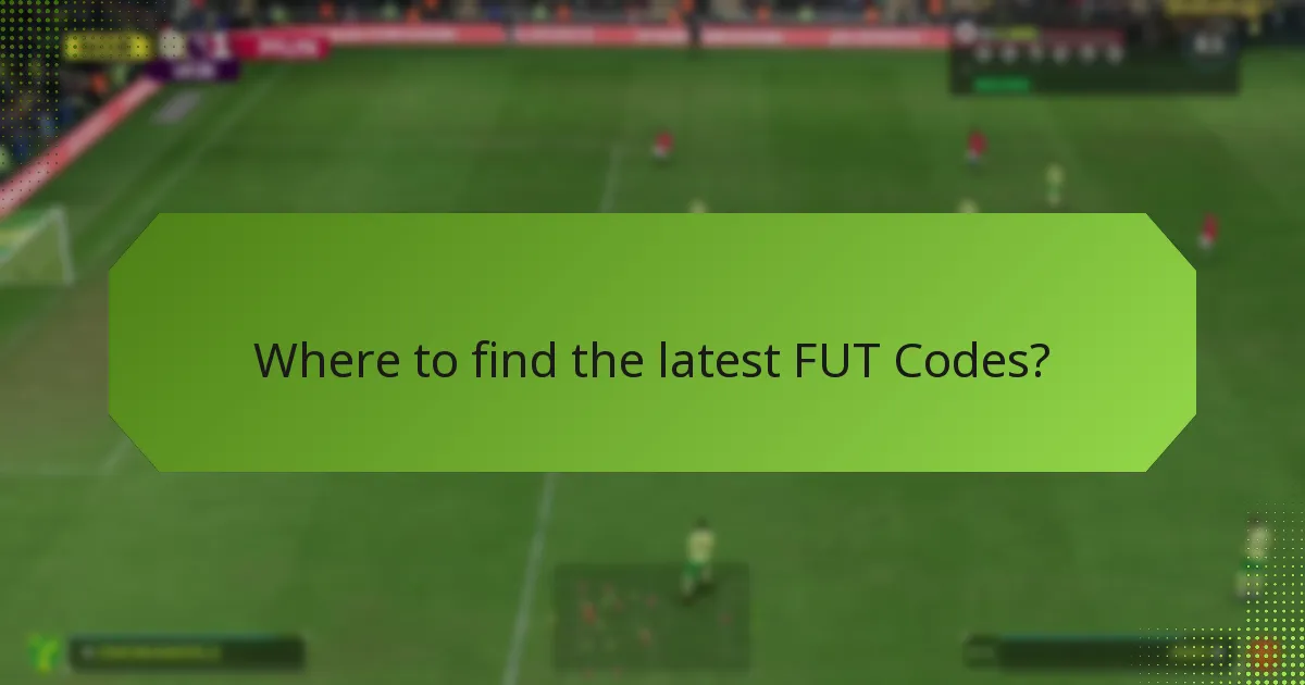 Where to find the latest FUT Codes?