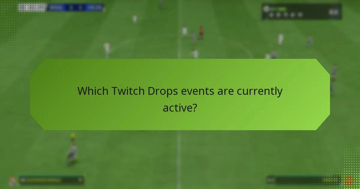 Which Twitch Drops events are currently active?
